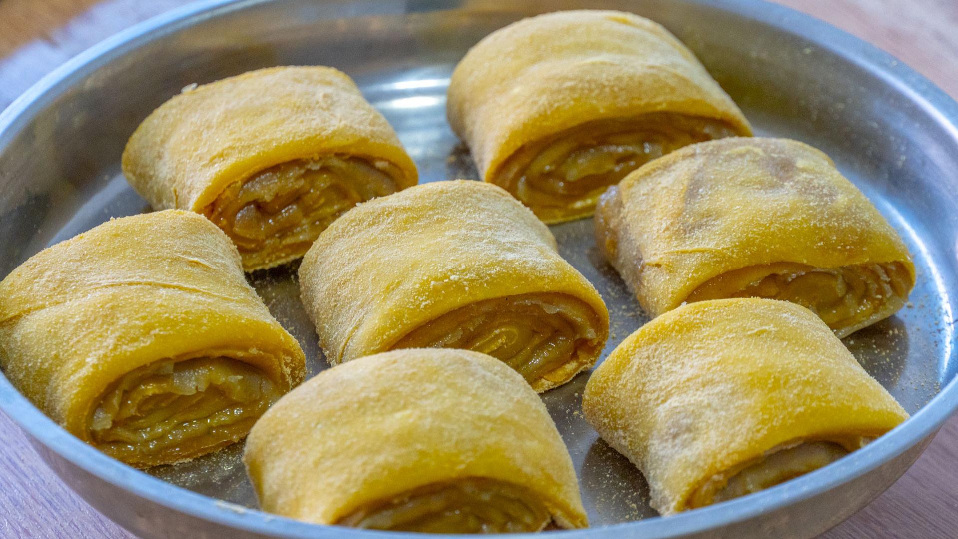 南瓜|秋天多吃老南瓜，不炸不煎，低脂健康，做法简单，软糯筋道又多层