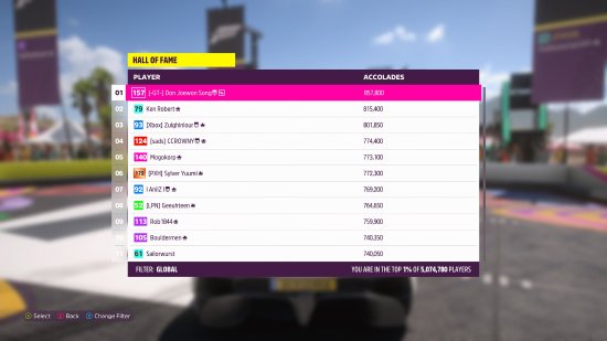 据游戏内数据，《极限竞速：地平