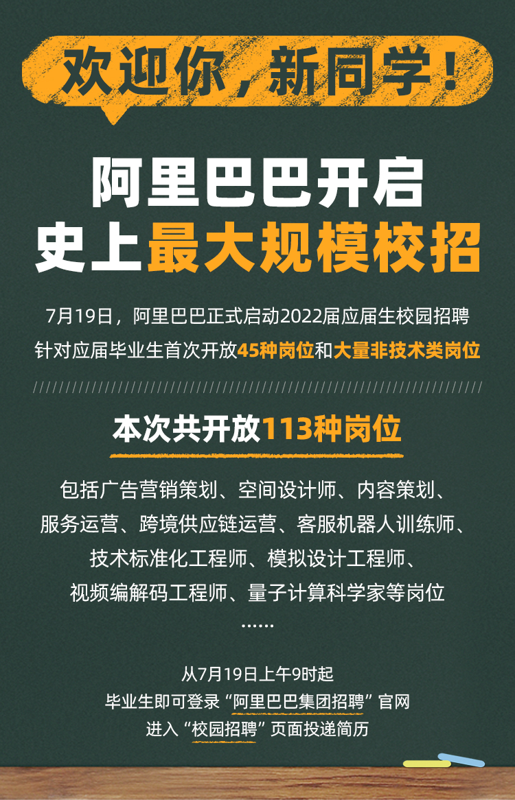 【阿里启动史上最大规模校招，即