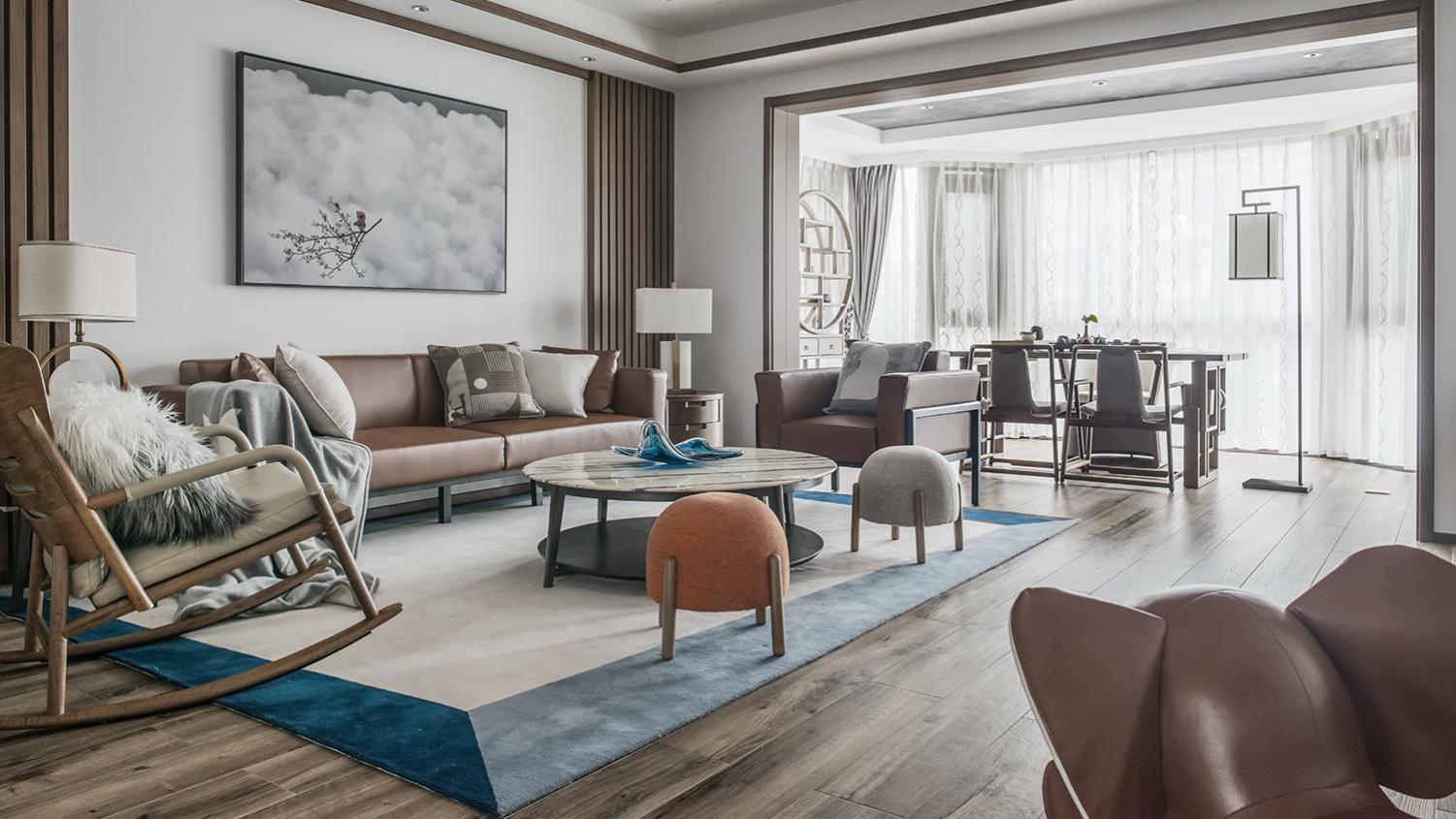 现代新中式，简而不失其华，释放轻奢的美感