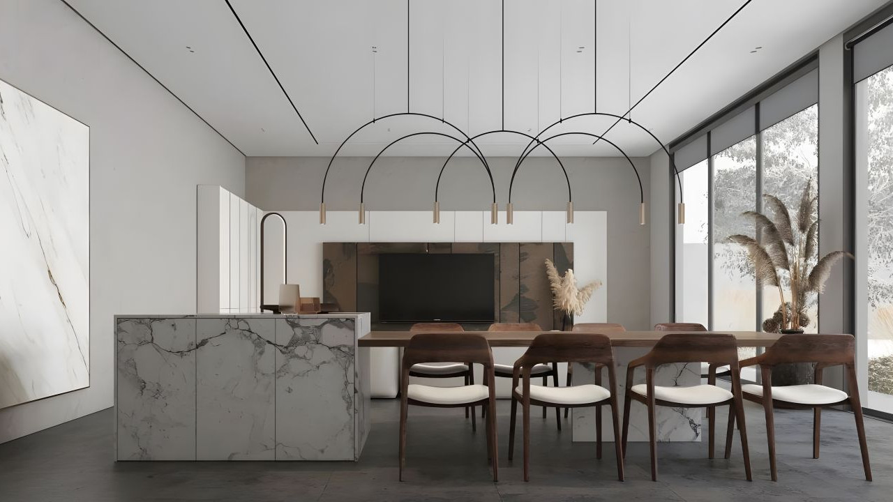 家装灵感丨极简主义的时尚轻奢，兼具艺术与奢华的双层公寓