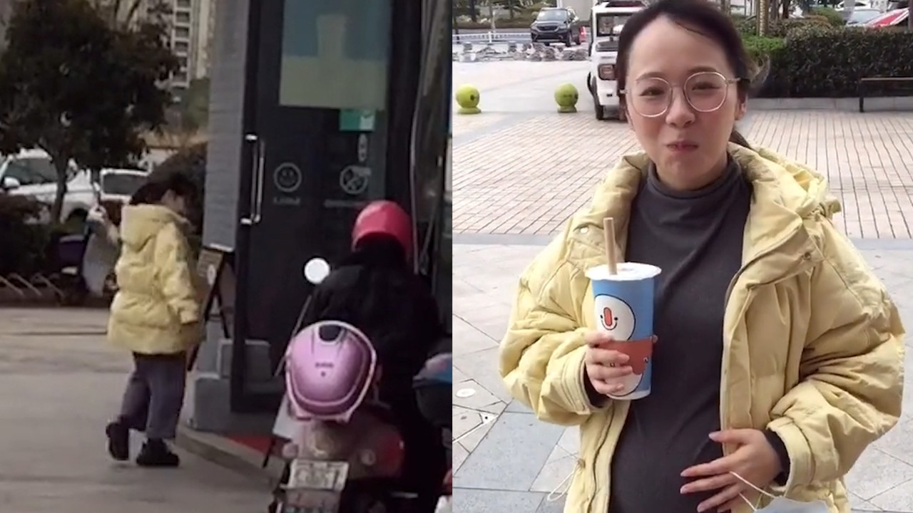太可爱!孕妇偷偷买奶茶被老公“抓现行”,一脸满足萌翻众人