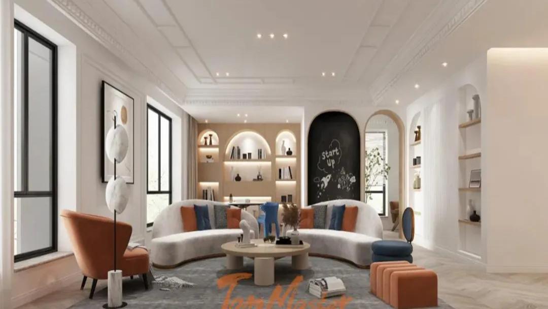 【鲁班装饰】山海湾208㎡美式风格，怦然心动。