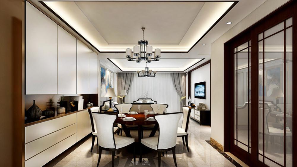 133㎡五居室新中式风格家居设计