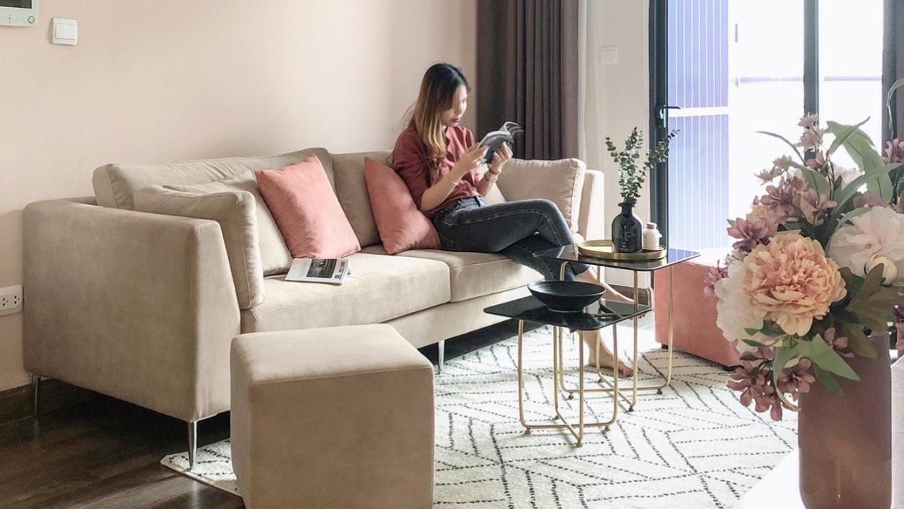 房子完工啦！满屋粉色泡泡，玄关柜搭配储物柜有没有戳动你的心