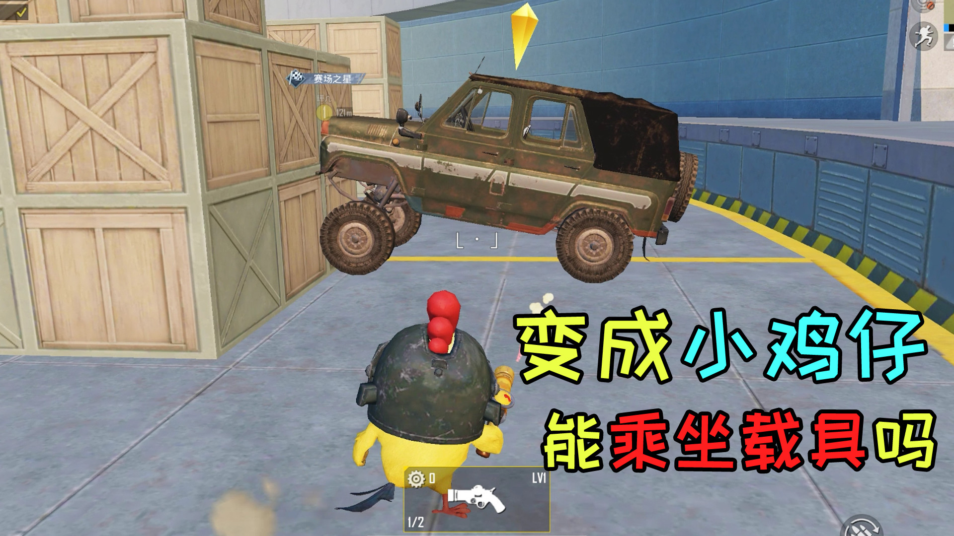 和平精英:变成小鸡仔能乘坐载具吗?测试结果很无奈!