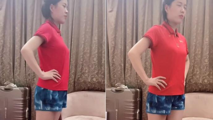 美甲|21岁奥运冠军杨倩私下生活曝光！穿短裤健身秀白嫩美腿，脚上白色美甲太吸睛