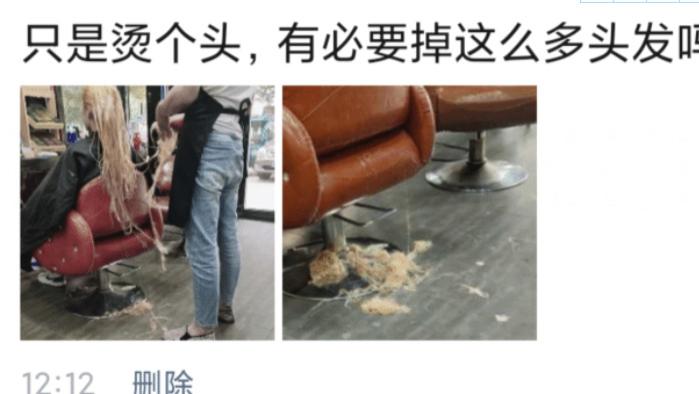 苏月瑾 “只是烫个头，有必要掉这么多头发吗？”哈哈哈