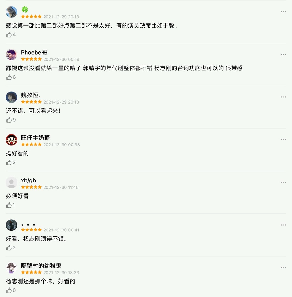豆瓣好评榜