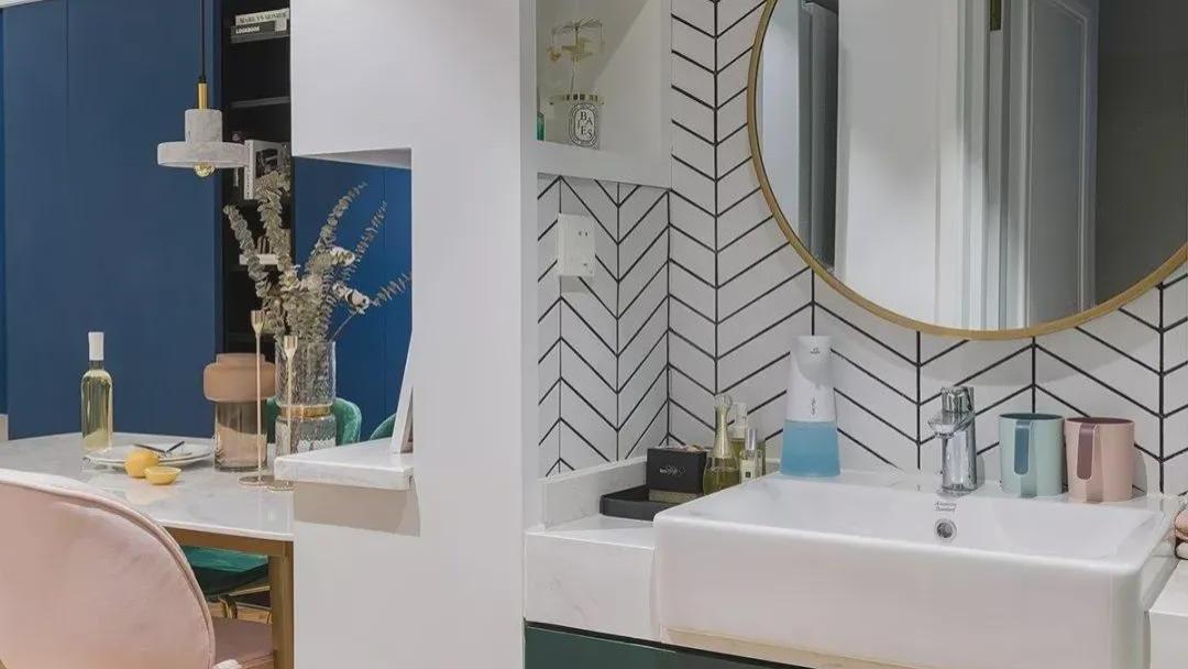 90㎡小3房新婚宅曝光，这北欧跨界轻奢油画般的家，好看到犯规