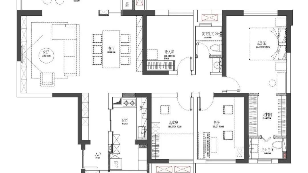 147㎡现代简约风，整体选用黑白色调，简约又不失精致！