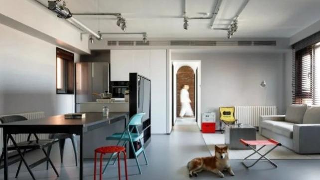 124㎡轻工业风入户洞洞板+挂件墙设计，开放式布局让人眼前一亮