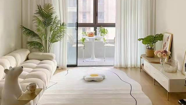 115㎡四居室，这么美的奶油家，我也爱。