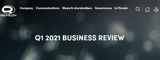 在Remedy公布的业务回顾中