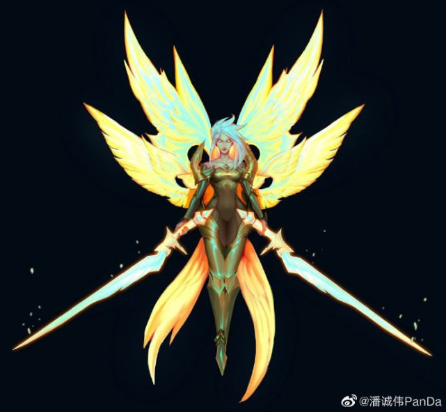 拳头高级画师为s9theshy天使作画 以正义的烈火拔除黑暗 电竞主播网