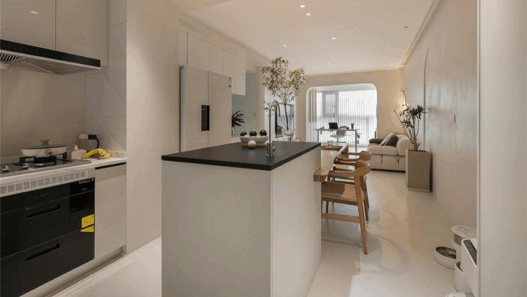 90㎡极简侘寂风，LDK一体、饮茶区、微水泥...纯粹的空间与生活