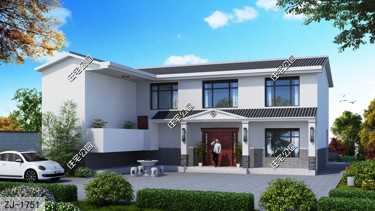 农村建房，推荐这套新中式别墅给你，大卧室大厨房一应俱全