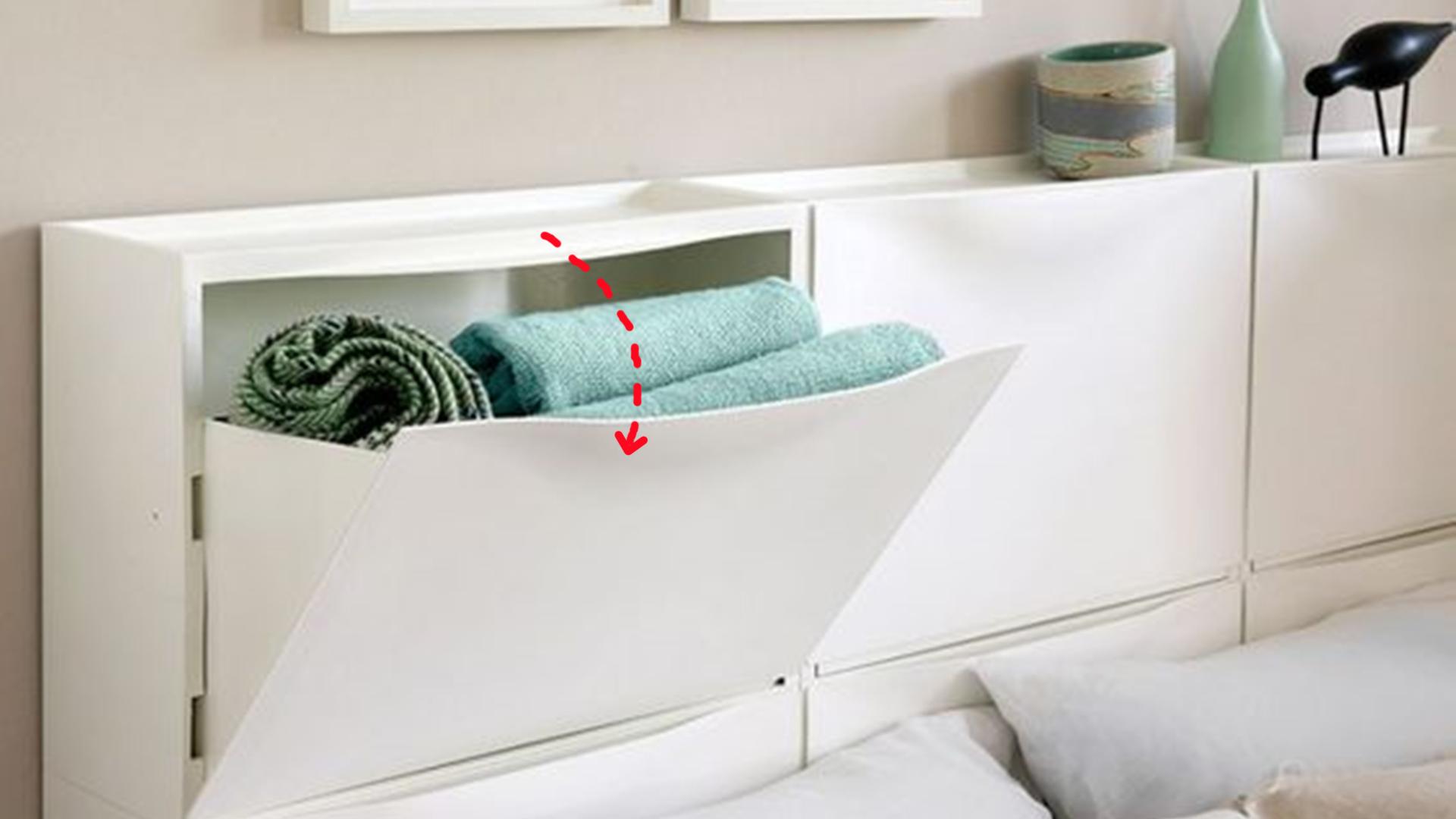 不是我说你，收纳不够就把床头板改翻斗柜，收纳翻倍也省了床头柜