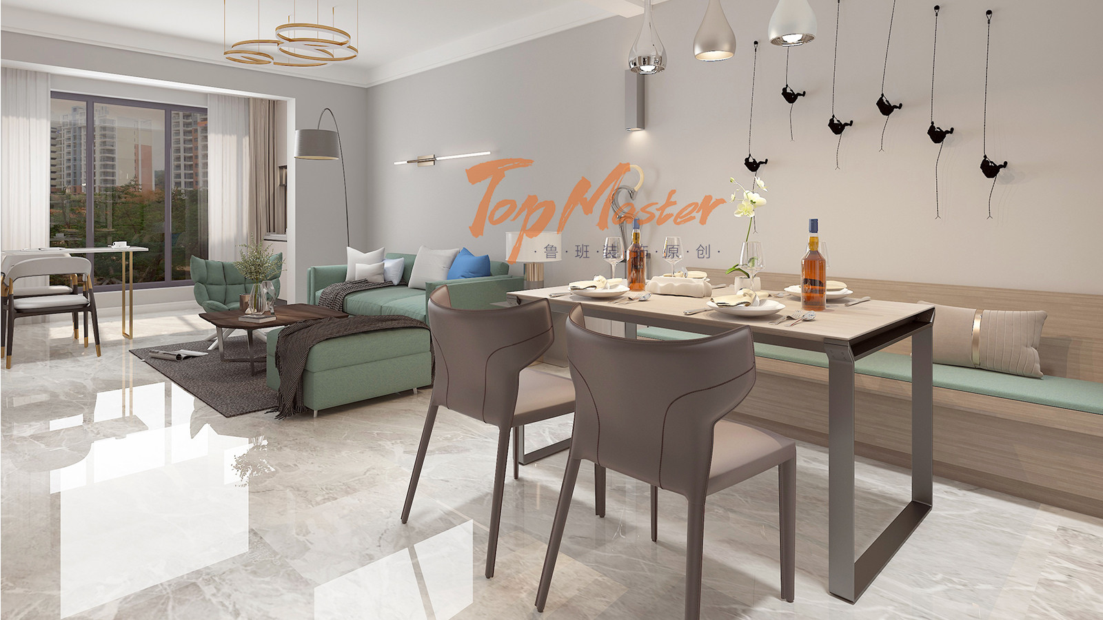 【鲁班装饰】富春御园120㎡现代风格，化繁为简