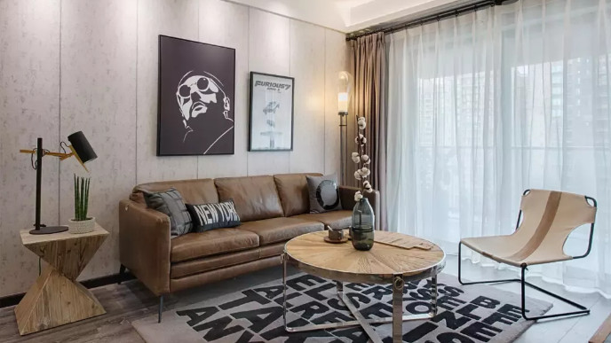 108㎡工业风，简约有格调，客厅布置值得借鉴！看过都夸优秀