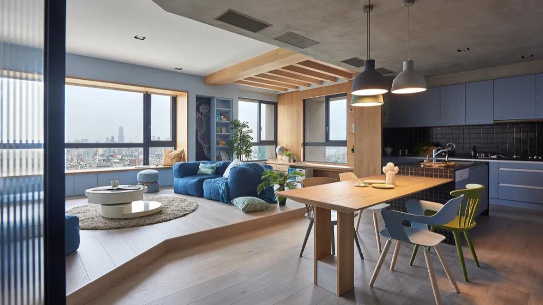 “驴友”成了夫妻，最后买房定居台湾，新房海军蓝设计美的着迷！