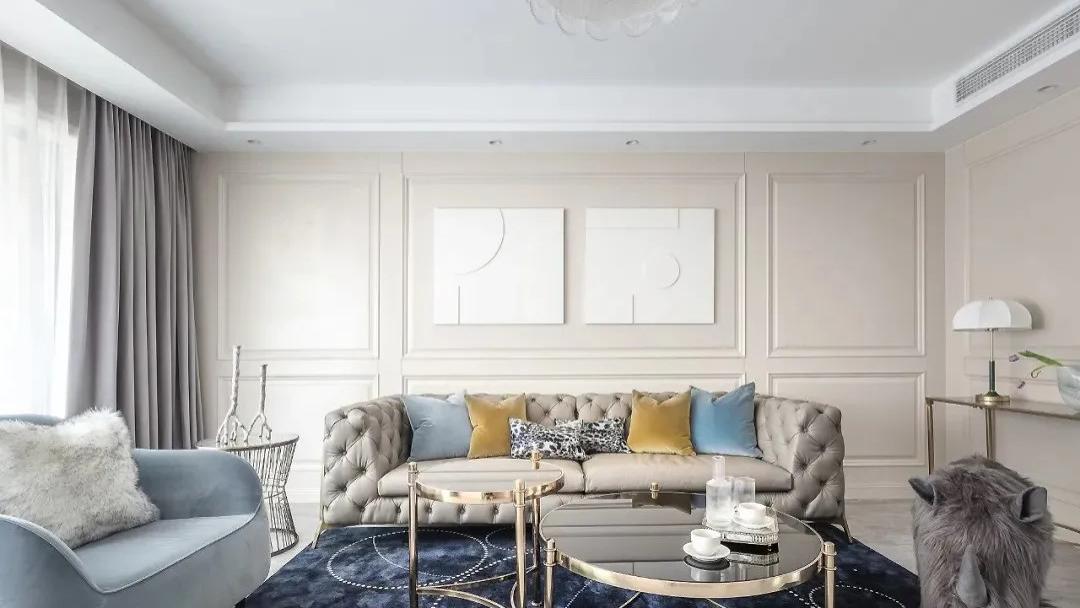 160㎡?美式4室2厅，整体精致舒适，营造出轻奢优雅的氛围