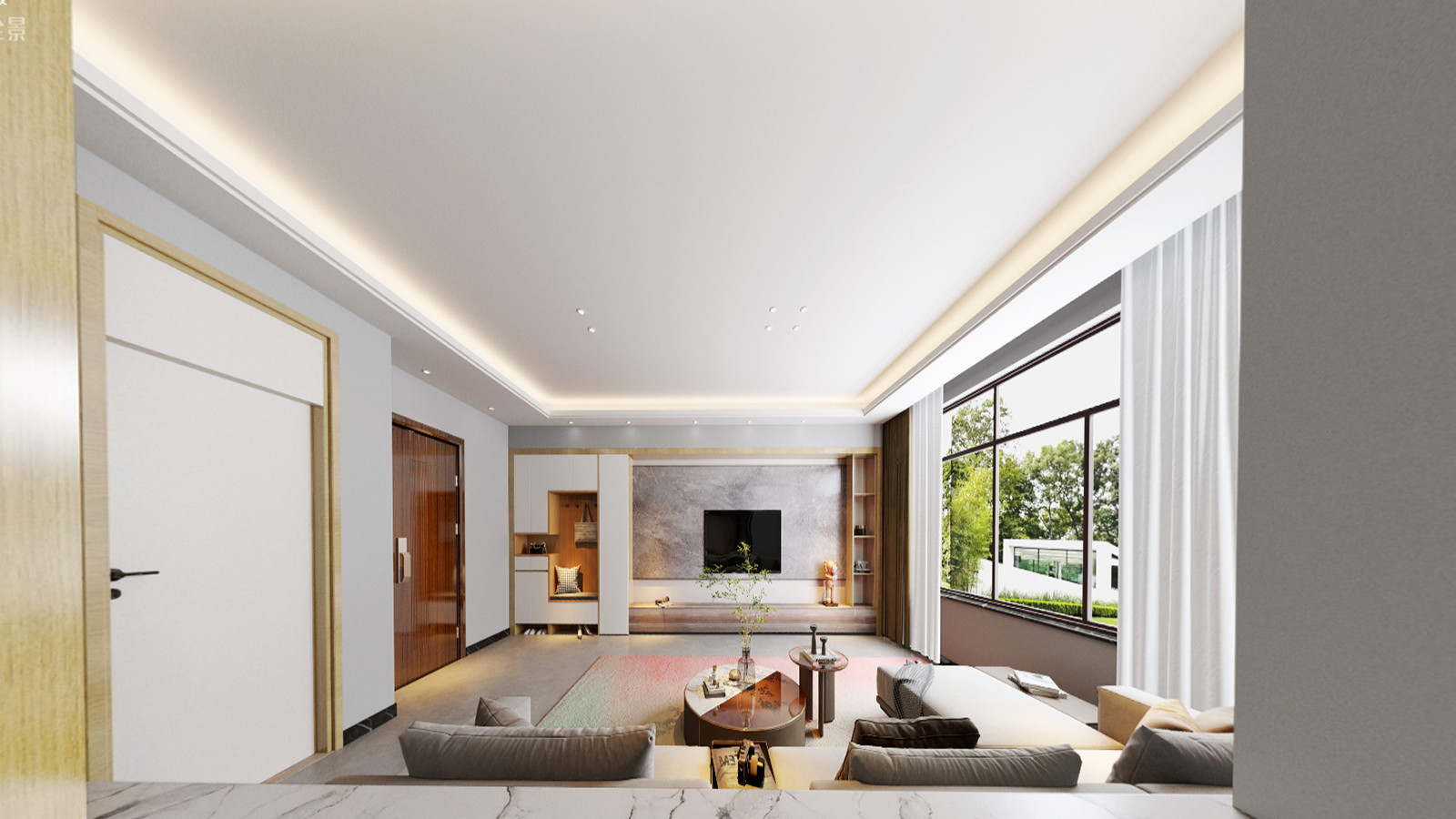 【鲁班装饰】昆海湖174㎡现代风格，删繁就简