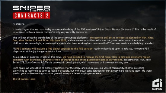 据DSOG报道，《狙击手：幽灵