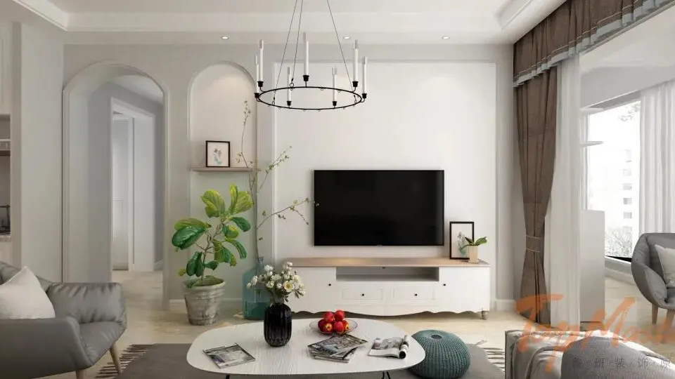 【鲁班装饰】吾悦首府120㎡北欧田园风格，冬春无异色，朝暮有清风。