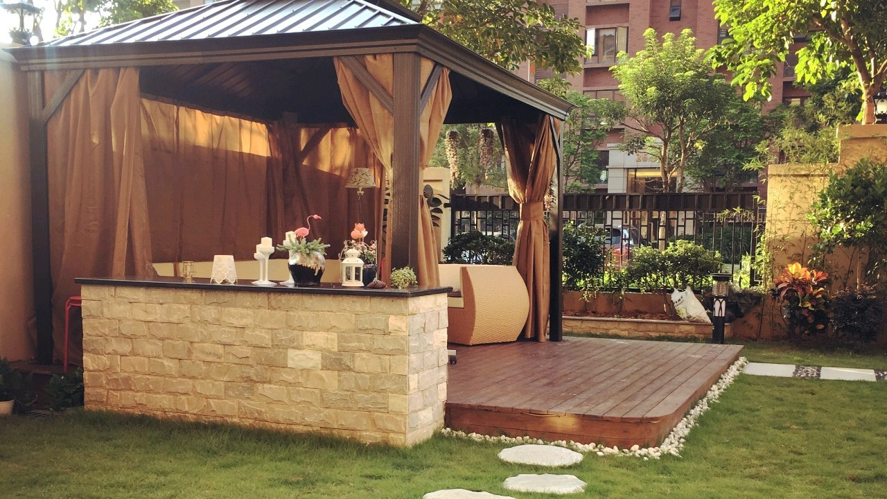 一楼120㎡庭院，5万元装修成花园，种花种草享受静谧时光，太美了