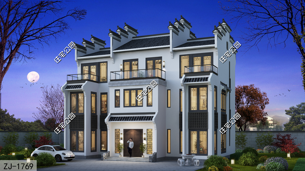 15×10米徽派别墅，室内电梯、活动空间一应俱全，舒适生活好惬意