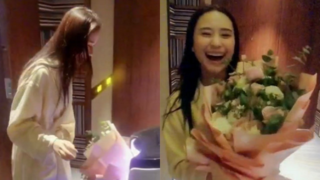 何超莲|何猷启扮熊猫制造七夕惊喜，何超莲感动落泪：第一次收到弟弟的花