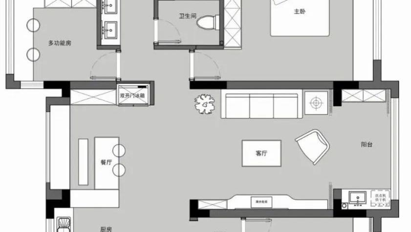 104平米，开放式厨房、咖啡吧台、独立书房，打造后疫情时代居家办公居所！