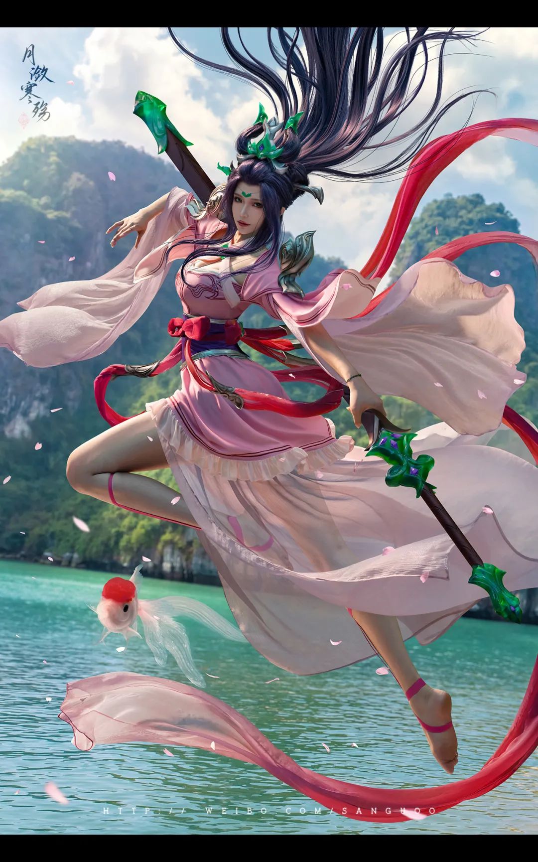 |《英雄联盟》玉剑传说迦娜，质感炸裂，精美用心第一眼以为是原画