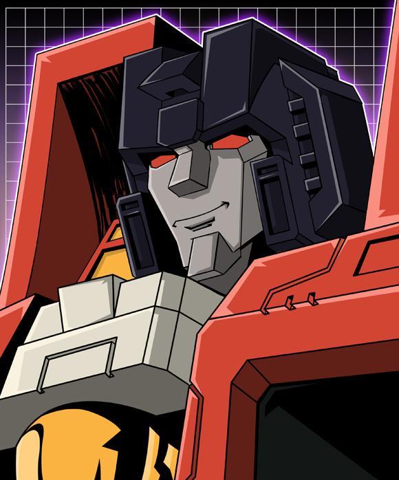 经典|变形金刚G1动画经典角色胸像插画，擎天柱有两张