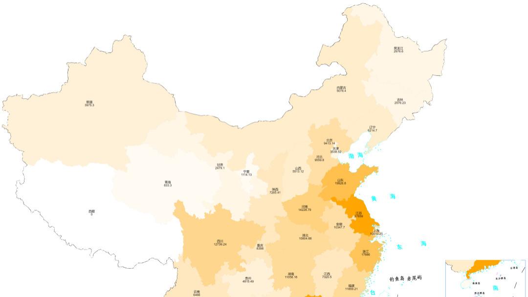 最新！2022年第一季度31省GDP排行榜