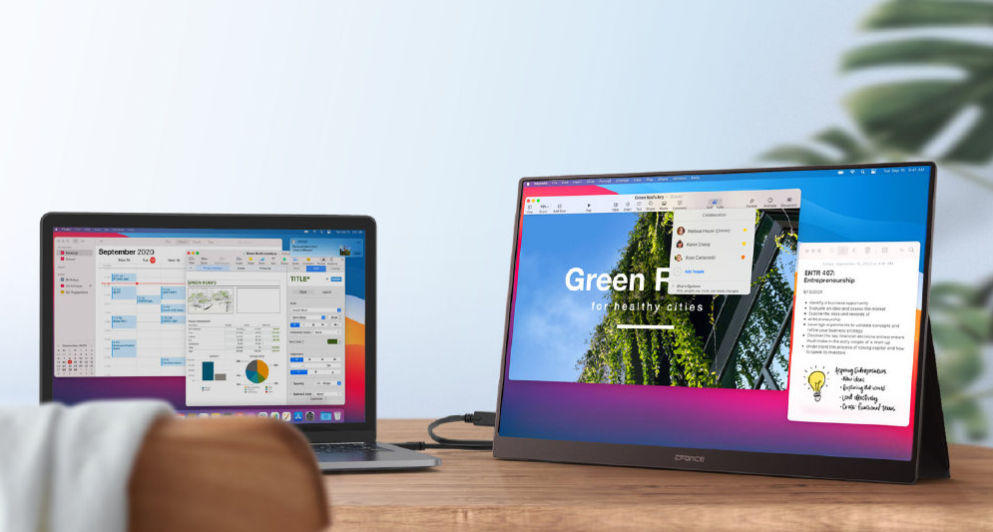 雷军|便携屏不单只能用来玩游戏，可以看看CFORCE的这款显示器。