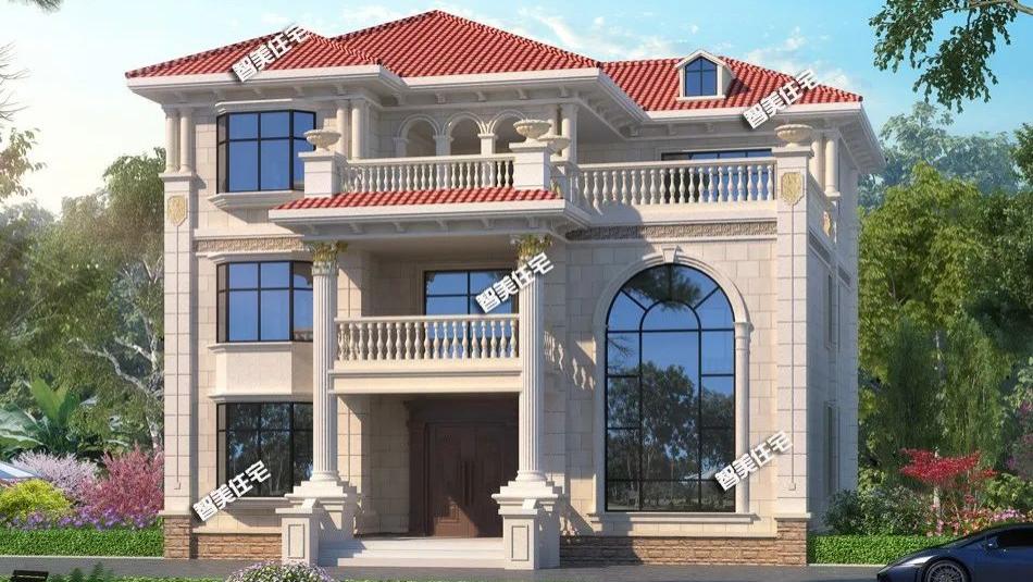 造型好看大气的欧式别墅，室内很宽敞，比在城里住着安逸多了