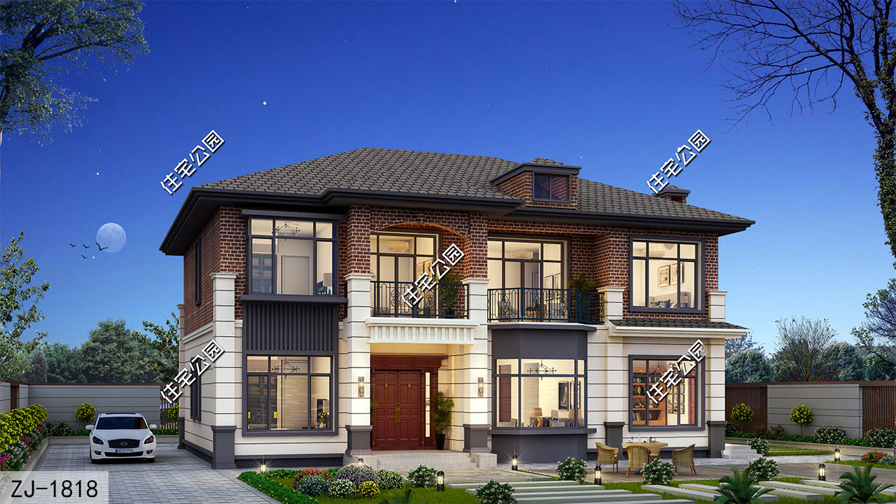 柴火厨房、观景阳台，30万的存款就盖这套农村别墅吧，美观又实用