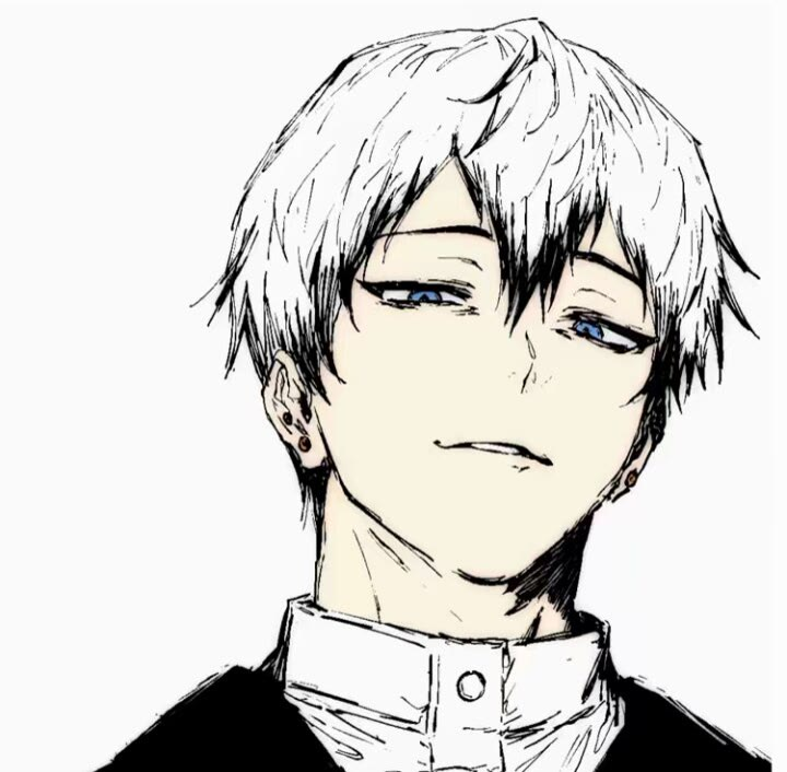 |动漫男头| 黑白帅气动漫男生头像