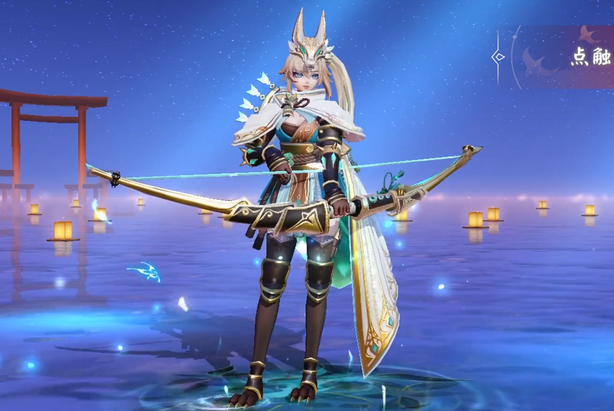 幽灵公主|决战平安京看板娘化身“幽灵公主”,琉璃色的大尾巴直击福瑞控