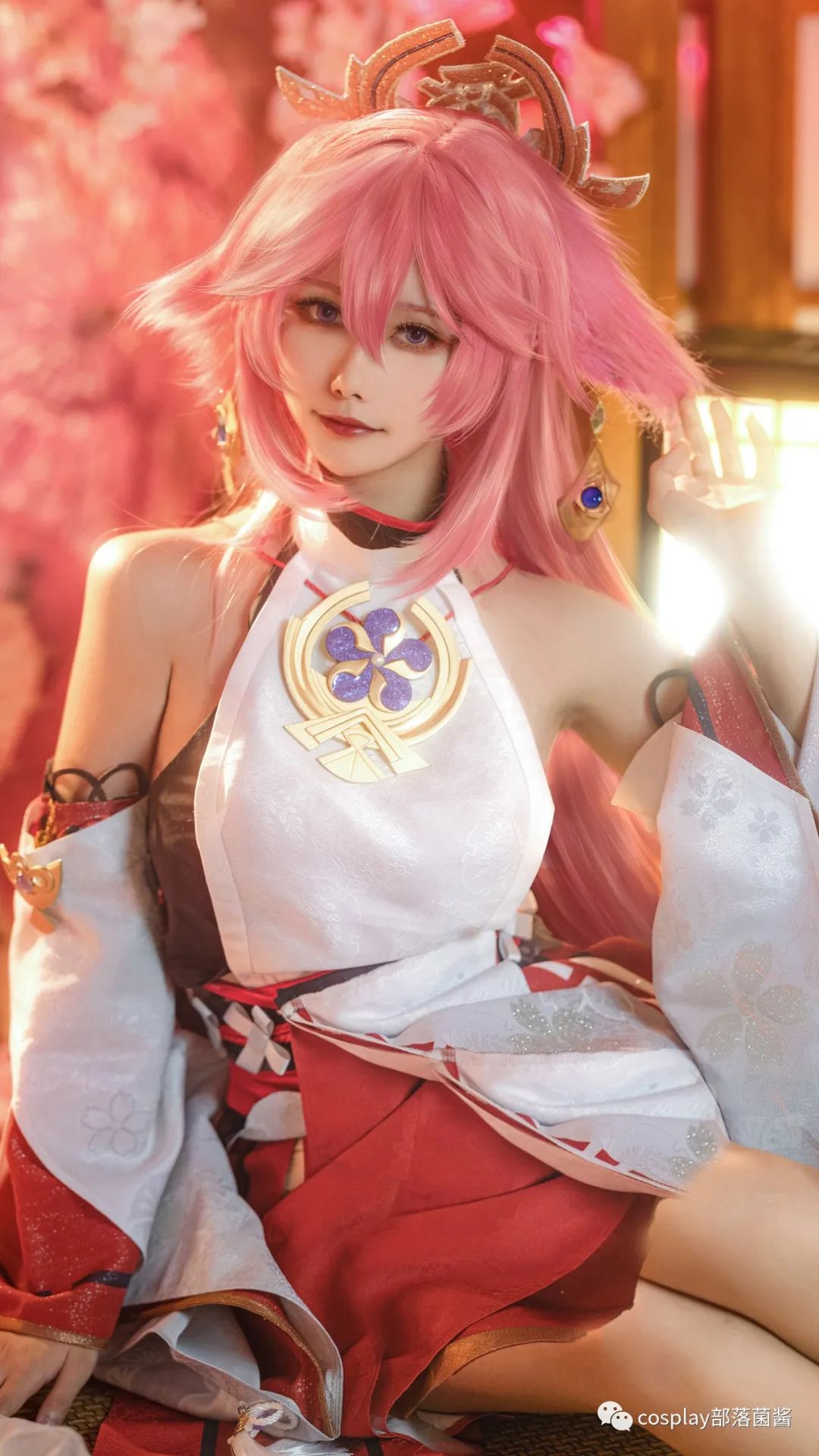 狐狸|cos:原神中狐狸模样的八重神子cos正片@葵葵