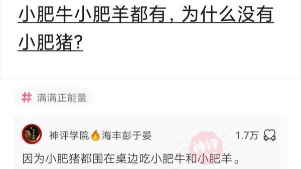 肥牛|“去吃火锅的时候，小肥牛小肥羊都有，为什么没有小肥猪？”哈哈哈