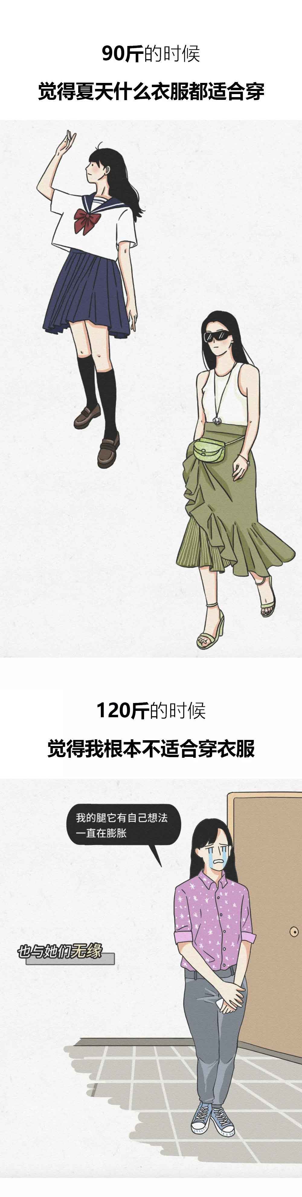 漫画|90斤和120斤的女生，差距到底有多大？（漫画）