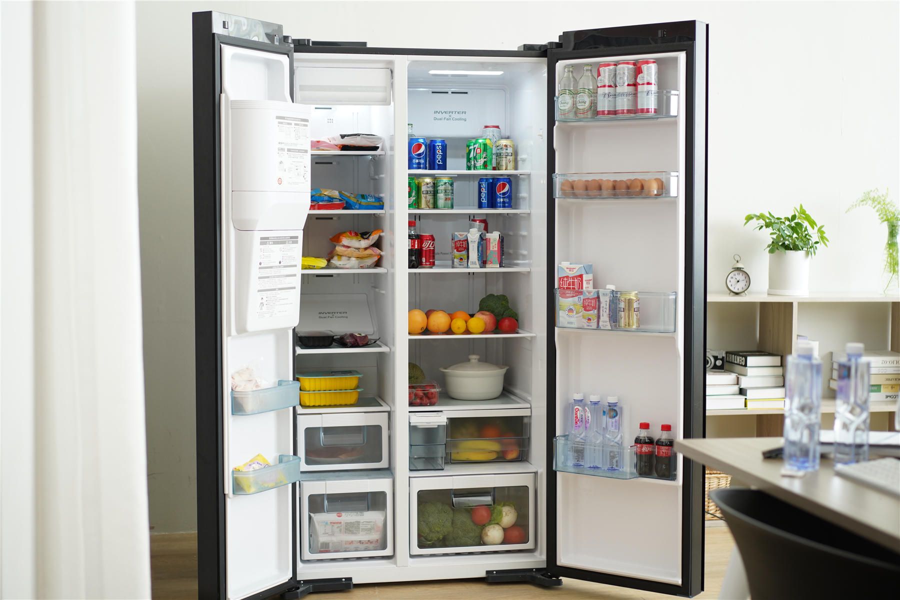 日立|日立R-SBS2100NC冰箱什么样？一份钱买两件货