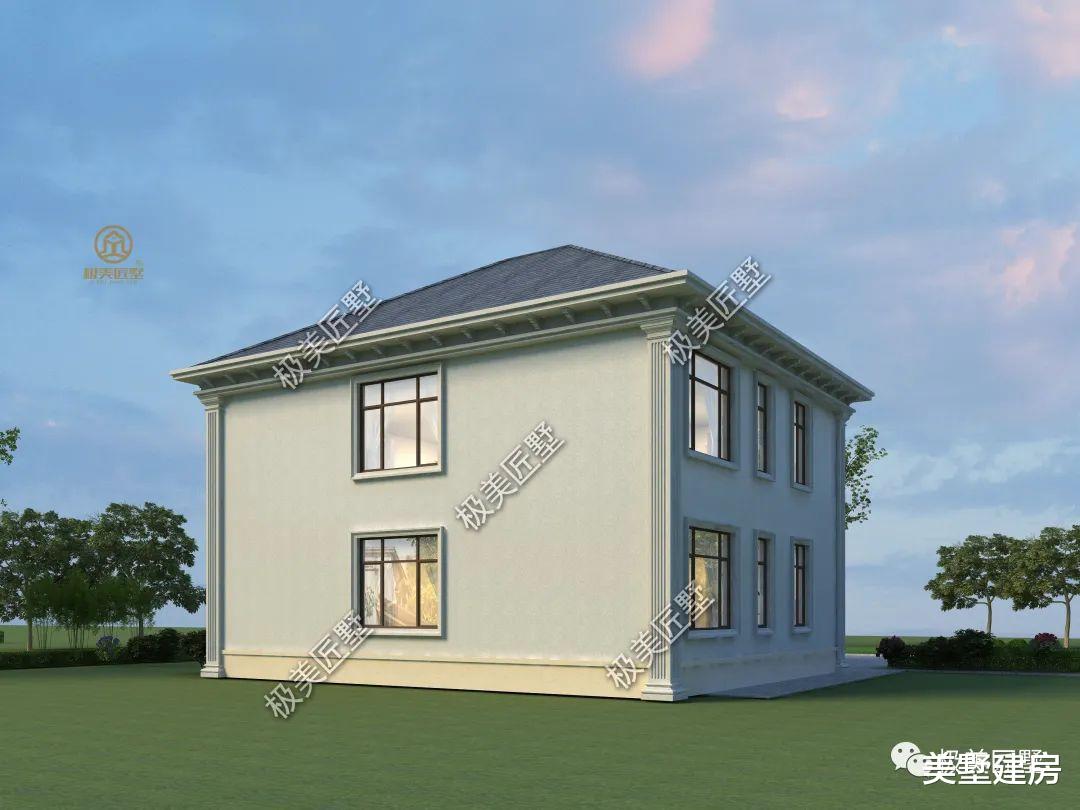 13米x11米尺寸两层大户型的别墅，六卧双厅一厨