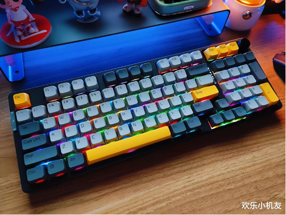 红米手机|你要的氛围感桌搭,无需花里胡哨,黑爵AK966机械键盘就很适合