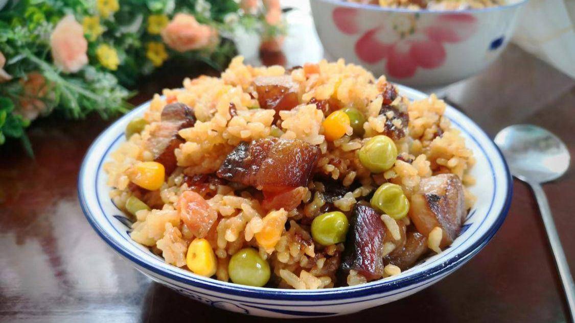 豌豆|每天比较忙，学会这个懒人饭太方便了，饭菜一锅出，简单又好吃