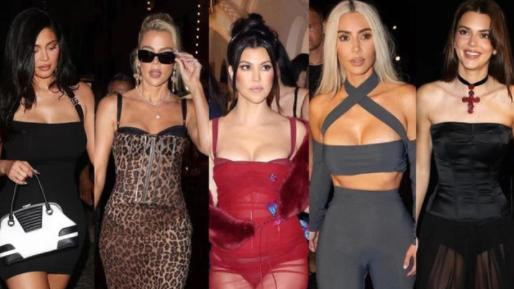 肯达尔·詹娜|考特尼举办婚礼！卡戴珊姐妹齐聚一堂，詹娜一袭黑色薄纱裙太惊艳