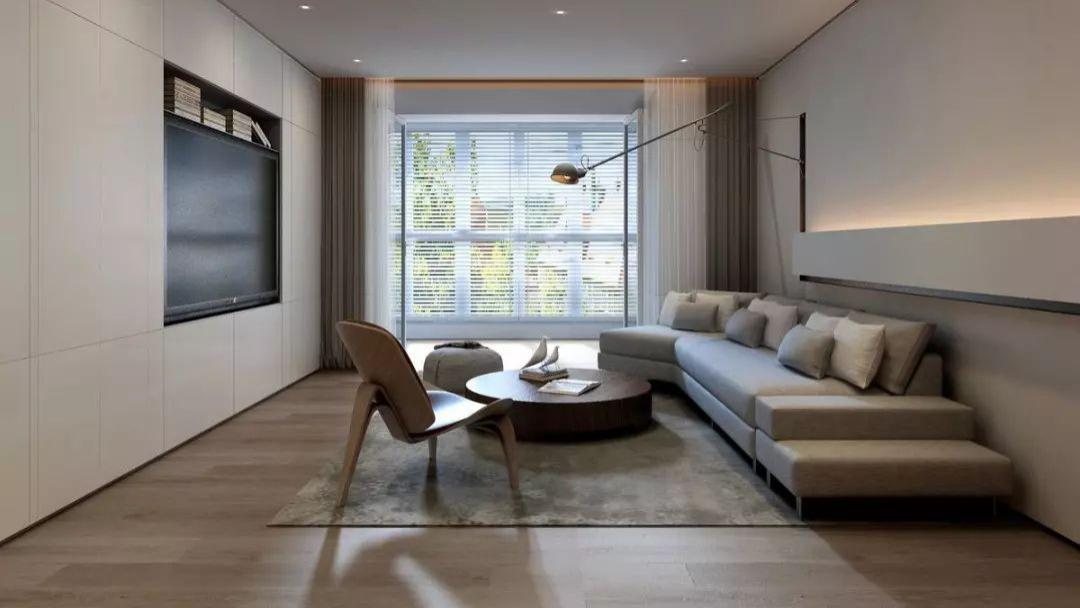 72平的现代风小户型，电视背景墙做得太好了，真羡慕呀